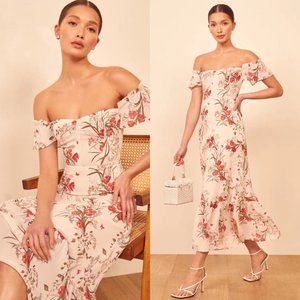 Reformation Butterfly Midi Dress, Like New